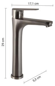 Gedy - Umyvadlová baterie COMO 29 cm metalicky šedá
