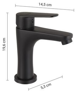 Gedy - Umyvadlová baterie COMO 19,6 cm matná černá