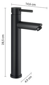 Gedy - Umyvadlová baterie ALTO HIGH 28,5 cm matná černá