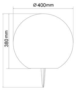 LED Solární lampa KULA LED/3,7V 3000/4000/6500K pr. 40 cm 2000 mAh IP65 bílá