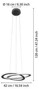 Eglo 99396 - LED Lustr na lanku ROLIMARE LED/35W/230V
