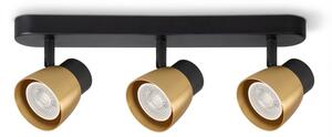 Brilagi - LED RGBW Stmívatelné bodové svítidlo NUGGET 3xGU10/4,8W/230V černá/zlatá