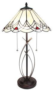 Stolní lampa Tiffany Red Dot - 39x69 cm E27/max 2x60W