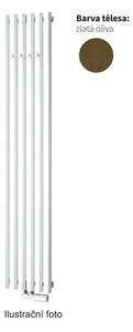 Radiátor ISAN AKROS 150x35cm s háčky zlatá oliva DAKH15000350ZO