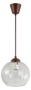 Brilagi - LED Lustr na lanku RETRO GLASS 1xE27/60W/230V pr. 25 cm hnědá/čirá