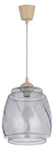 Brilagi - LED Lustr na lanku R GLASS 1xE27/60W/230V pr. 26 cm béžová/kouř šedá