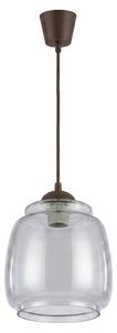 Brilagi - LED Lustr na lanku R GLASS 1xE27/60W/230V pr. 26 cm hnědá/kouř šedá