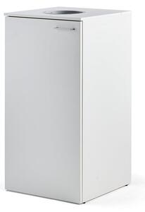 AJ Produkty Skříňka na tříděný odpad FAHRENHEIT, 1x 120l nádoba na odpad s kolečky, bílá