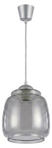 Brilagi - LED Lustr na lanku R GLASS 1xE27/60W/230V pr. 26 cm stříbrná/kouř šedá