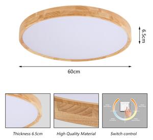 Brilagi - LED Stropní svítidlo WOODROUND LED/40W/230V 3000/4000/6000K pr. 60 cm