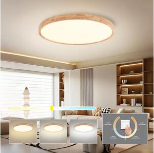 Brilagi - LED Stropní svítidlo WOODROUND LED/40W/230V 3000/4000/6000K pr. 60 cm