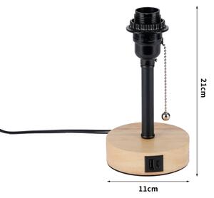 Brilagi - Stolní lampa s USB portem TABLON 1xE27/25W/230V dub/černá