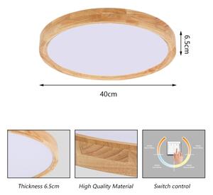 Brilagi - LED Stropní svítidlo WOODROUND LED/30W/230V 3000/4000/6000K pr. 40 cm