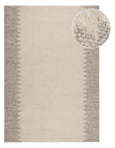 Krémový ručně tkaný koberec s příměsí vlny 160x230 cm Minerals Border – Flair Rugs
