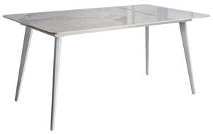 Zahradní jídelní stůl RODALLO 160 cm 90 cm Kámen Bílý mramor