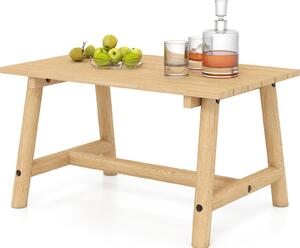 KOMFOTTEU zahradní stl z masivního deva, venkovní stolek, nosnost 125 kg, obdélníkový, nízký stl s lamelovou deskou, na balkon, terasu, 90 x 55 x 50 cm (pírodní)