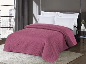 Tmavě růžový přehoz na postel se vzorem STONE Rozměr: 170 x 210 cm