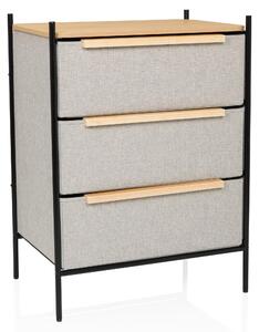 Hjh LIVING Komoda se 3 zásuvkami STUVAR Příborník 79,0 x 58,0 x 39,0 cm