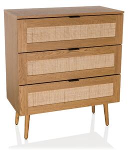 Hjh LIVING Komoda se 3 zásuvkami BOHEO K Příborník 90,0 x 80,0 x 40,0 cm