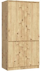 Šatní skříň s otočnými dveřmi 90cm 4D dub artisan