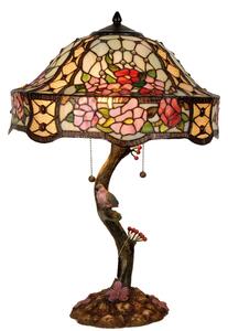 Stolní lampa Tiffany Flowers - Ø 45*62 cm 3x E27 / Max 60w
