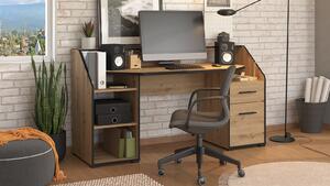 Kancelářský stůl Walenby - dub artisan/černá