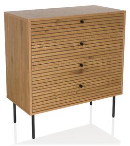 Hjh LIVING Komoda se 4 zásuvkami LINNO K Příborník 85,0 x 80,0 x 40,0 cm