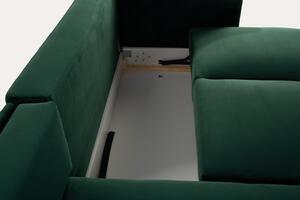 Rohová sedací souprava se 2 úložnými prostory DAKAR NEW tmavě zelená