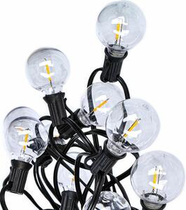 Solight LED venkovní řetěz s žárovkami, 25 žárovek, 15m+5m, 19W, teplá bílá WO794