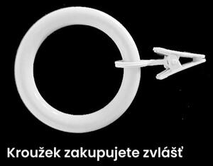 Háček se žabkou - bílý