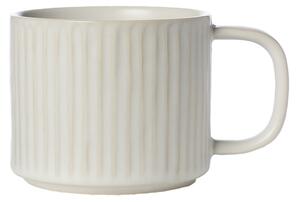 Keramický hrnek Ribbed Natural White 350 ml Ernst