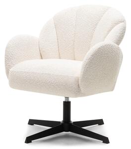 Hector Otočné designové křeslo Casablanca bouclé bílé/černé