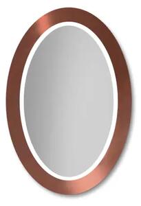 Zrcadlo Balde Oval LED Copper 70 x 110 cm