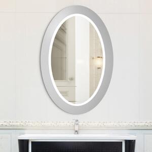 Zrcadlo Balde Oval LED Silver 75 x 120 cm