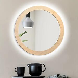 Zrcadlo Scandi Bold LED Wood o 95 cm