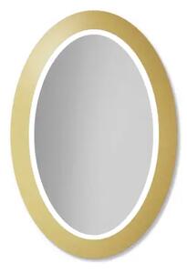 Zrcadlo Balde Oval LED Gold 70 x 110 cm