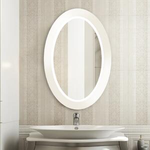 Zrcadlo Balde Oval LED bílé 70 x 110 cm