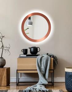 Zrcadlo Scandi Bold LED Copper o 95 cm