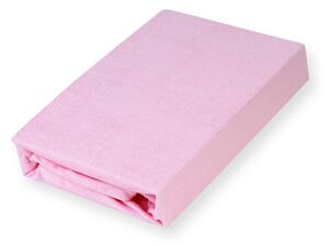 Froté napínací prostěradlo na extra vysokou matraci FR-008 Růžová lila 80 x 200 - výška 40 cm
