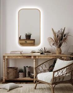 Zrcadlo Mirel LED Ambient Wood 80 x 120 cm