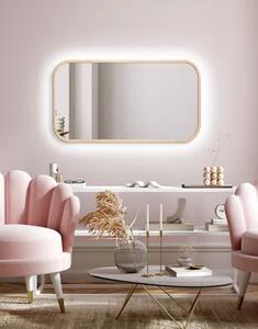 Zrcadlo Mirel LED Ambient Wood 90 x 120 cm