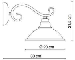 Globo 6905-1W SASSARI - Nástěnná lampička (Rustikální nástěnné svtidlo )