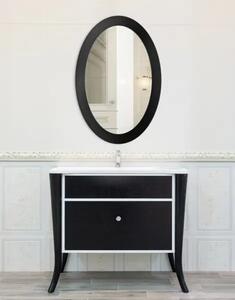 Zrcadlo Balde Oval Black 75 x 120 cm