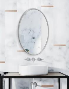 Zrcadlo Oval Silver 70 x 110 cm