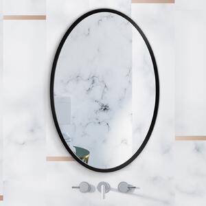 Zrcadlo Oval Black 75 x 120 cm