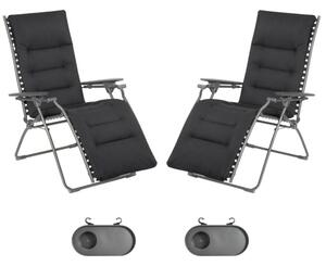 Zvýhodněná sada 2 Relaxační křeslo EVOLUTION BeComfort šedá Dark Grey + 2× držák nápojů ZDARMA