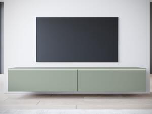 TV stolek Dlone 180, Barva: mlhavě zelená, Osvětlení: osvětlení LED - bílé 5903211454592