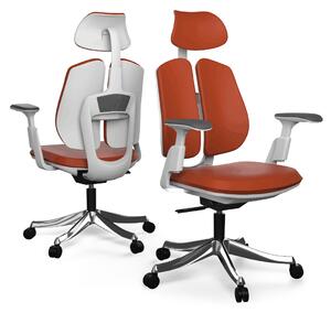 Ergonomická kancelářská židle Liftor Active, oranžová (pravá kůže)