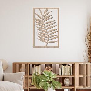 Dřevo života | Dřevěná dekorace na zeď LIST | Rozměry (cm): 39x60 | Barva: Černá