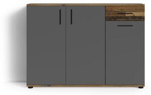 ByLIVING Komoda Jakob (Antracit / staré dřevo) (100336747002)